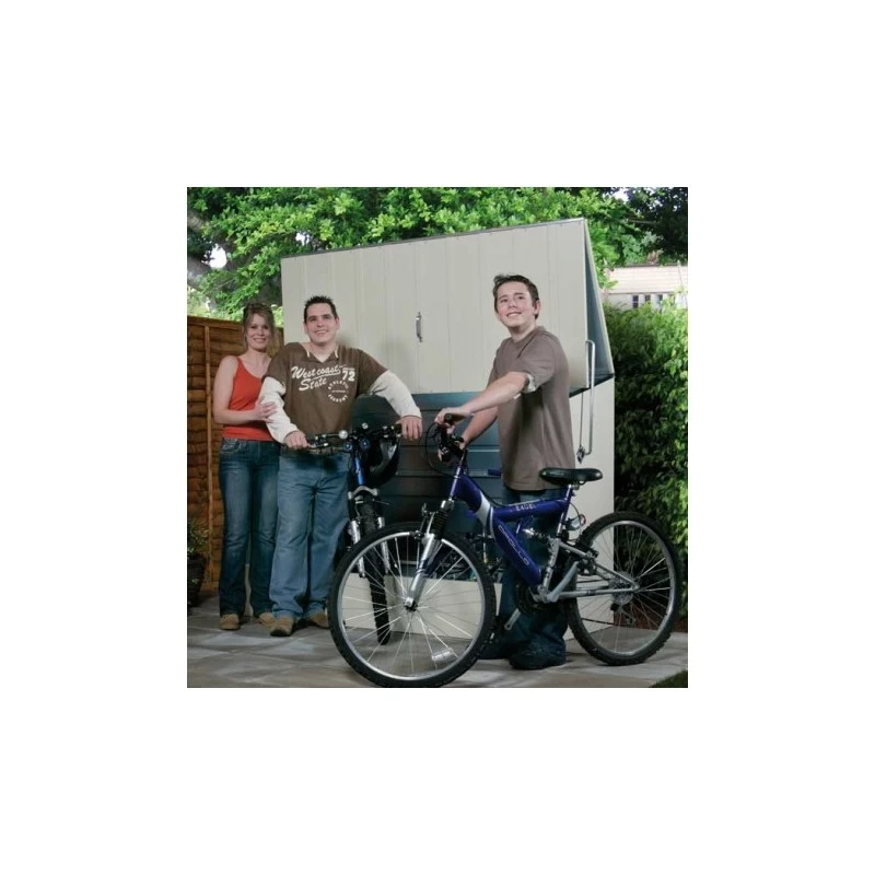 Abri à Vélos En Métal 1750L Crème 1,74m² + Kit D'ancrage TRIMETALS 2 Abri à Vélos En Métal 1750L Crème 1,74m² + Kit D'ancrage TRIMETALS – Image 2