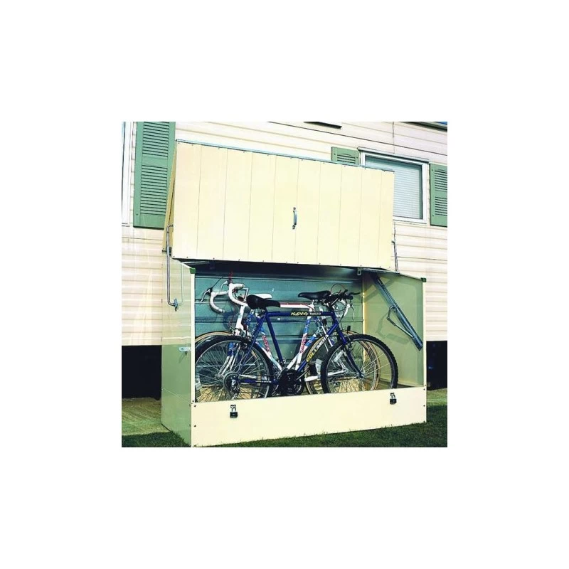 Abri à Vélos En Métal 1750L Crème 1,74m² + Kit D'ancrage TRIMETALS 4 Abri à Vélos En Métal 1750L Crème 1,74m² + Kit D'ancrage TRIMETALS – Image 4