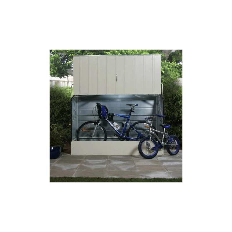 Abri à Vélos En Métal 1750L Crème 1,74m² + Kit D'ancrage TRIMETALS 1 Abri à Vélos En Métal 1750L Crème 1,74m² + Kit D'ancrage TRIMETALS