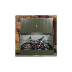 Abri à Vélos En Métal 1750L Vert 1,74m² + Kit D'ancrage TRIMETALS -Outdoor Soldes abri a velos en metal 1750l vert 174m trimetals 2