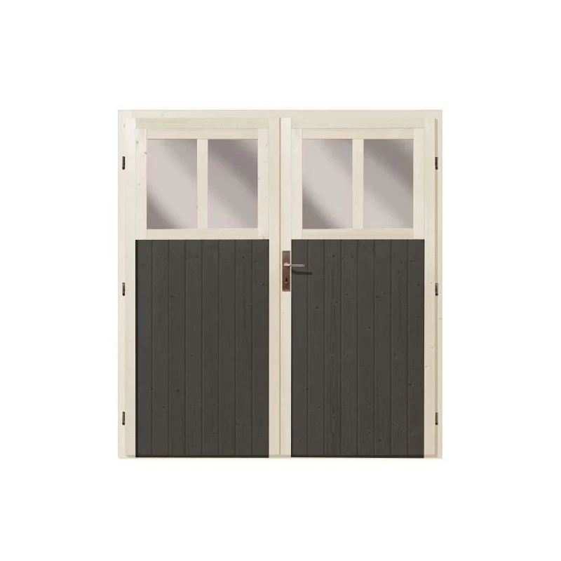 Abri Adossé En Bois Vitrifié Gris 3,27m² Wandlitz 2 - Karibu 6 Abri Adossé En Bois Vitrifié Gris 3,27m² Wandlitz 2 - Karibu – Image 6