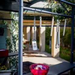 Abri Barbecue En Acier Epoxy Gris 3,37m² HABRITA -Outdoor Soldes abri barbecue en acier epoxy gris 257m habrita 5