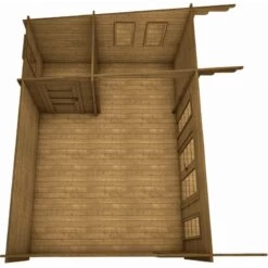 Abri Bois Massif 22m² MODERNE Traité Marron 40mm Gardy Shelter -Outdoor Soldes abri bois massif 22m moderne traite marron 40mm gardy shelter 5