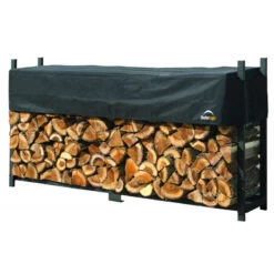 Abri Bûches En Acier Et Polyester 300D Capacité 2m³ Noir - ShelterLogic