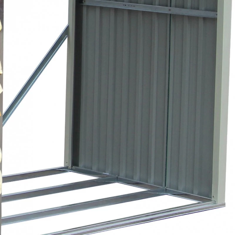 Abri Buches En Métal Anthracite 6 Stères X-metal 3 Abri Buches En Métal Anthracite 6 Stères X-metal – Image 3