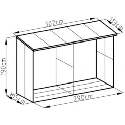 Abri Buches En Métal Anthracite 6 Stères X-metal 10 Abri Buches En Métal Anthracite 6 Stères X-metal -Outdoor Soldes abri buches en metal anthracite 6 steres x metal 4