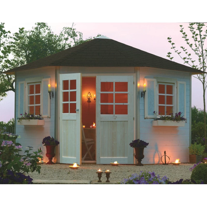 Abri D'angle 7,88m² Nancy En Bois Massif PEFC 28mm + Shingles - SOLID 1 Abri D'angle 7,88m² Nancy En Bois Massif PEFC 28mm + Shingles - SOLID