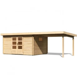 Abri De Jardin 11,49m² En Bois Massif 40mm Trittau 5 Avec Appentis 330cm – Karibu -Outdoor Soldes abri de jardin 1149m en bois massif 40mm trittau 5 avec appentis 330cm woodfeeling 2
