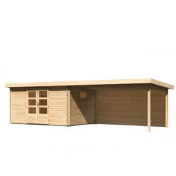 Abri De Jardin 11,49m² En Bois Massif 40mm Trittau 5 Avec Appentis 440cm Et Paroi Arrière – Karibu 8 Abri De Jardin 11,49m² En Bois Massif 40mm Trittau 5 Avec Appentis 440cm Et Paroi Arrière – Karibu -Outdoor Soldes abri de jardin 1149m en bois massif 40mm trittau 5 avec appentis 440cm et paroi arriere woodfeeling 2