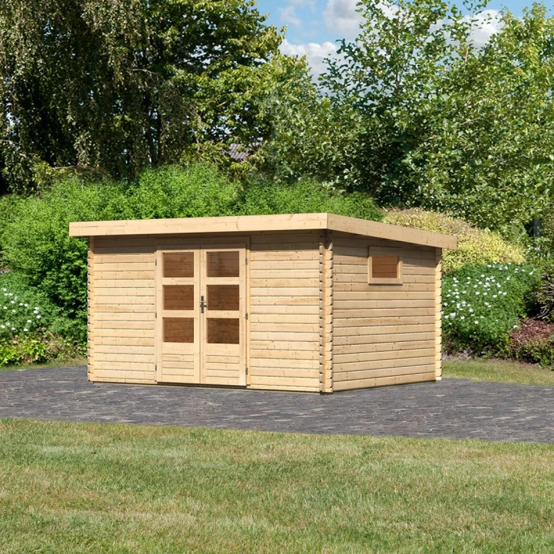 Abri De Jardin 11,49m² En Bois Massif 40mm Trittau 5 – Karibu 1 Abri De Jardin 11,49m² En Bois Massif 40mm Trittau 5 – Karibu