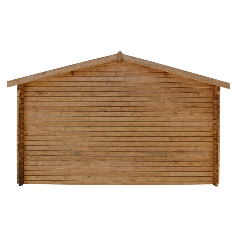 Abri En Bois Massif 12m² PLUS 28mm Traité Teinté Marron Gardy Shelter 6 Abri En Bois Massif 12m² PLUS 28mm Traité Teinté Marron Gardy Shelter – Image 6