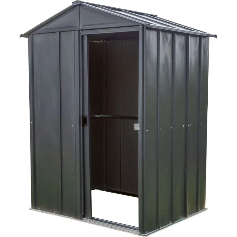 Abri De Jardin 1,5m² Toit Double Pente En Acier Galvanisé Anthracite Spacemaker 3 Abri De Jardin 1,5m² Toit Double Pente En Acier Galvanisé Anthracite Spacemaker – Image 3