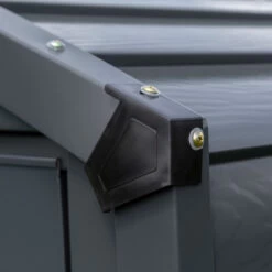 Abri De Jardin 2,4m² Adossé En Acier Galvanisé Anthracite Spacemaker -Outdoor Soldes abri de jardin 24m adosse en acier galvanise anthracite spacemaker 5