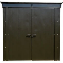 Abri De Jardin 2,55m² Monopente En Acier Galvanisé Noir Avec Toit Skylight Spacemaker -Outdoor Soldes abri de jardin 255m monopente en acier galvanise noir avec toit skylight spacemaker 2