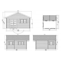 Abri De Jardin 25,81m² En Sapin Blanc FSC 40mm WEEKEND + Shingles Rouges - SOLID -Outdoor Soldes abri de jardin 2581m en sapin blanc fsc 40mm weekend shingles rouges solid 2