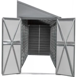 Abri De Jardin 3,5m² Adossé En Acier Galvanisé Anthracite Spacemaker -Outdoor Soldes abri de jardin 35m adosse en acier galvanise anthracite spacemaker 4