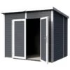 Abri De Jardin 4,31m² Skur 4 + Plancher Traité Anthracite Baltic