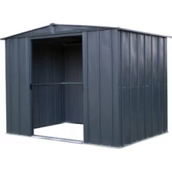 Abri De Jardin 4,58m² Toit Double Pente En Acier Galvanisé Anthracite Spacemaker -Outdoor Soldes abri de jardin 458m toit double pente en acier galvanise anthracite spacemaker 2