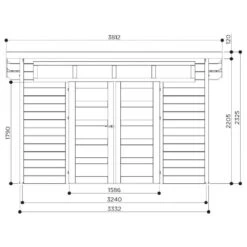 Abri De Jardin 9,12m² Venezia En Bois Massif 28mm SOLID -Outdoor Soldes abri de jardin 912m venezia en bois massif 28mm solid 3