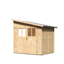Abri De Jardin Adossé En Bois Certifié 4,18m² Bomlitz 2 - Karibu -Outdoor Soldes abri de jardin adosse en bois certifie 418m bomlitz 2 karibu 3