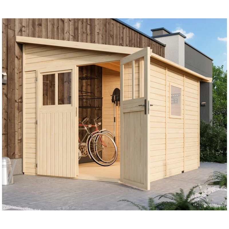 Abri De Jardin Adossé En Bois Certifié 6,23m² Bomlitz 3 - Karibu 1 Abri De Jardin Adossé En Bois Certifié 6,23m² Bomlitz 3 - Karibu
