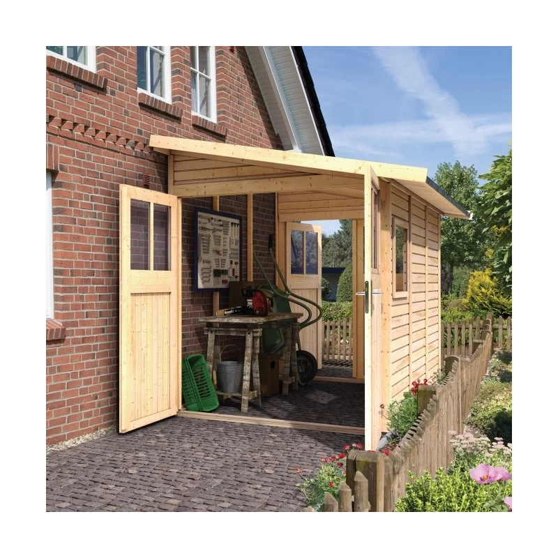 Abri De Jardin Adossé En Bois Certifié 6,42m² Juist 3 - Karibu 1 Abri De Jardin Adossé En Bois Certifié 6,42m² Juist 3 - Karibu