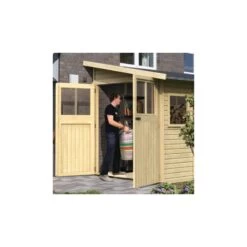 Abri De Jardin Adossé En Bois Certifié 8m² Juist 5 - Karibu -Outdoor Soldes abri de jardin adosse en bois certifie 8m juist 5 karibu 3