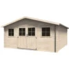 Abri De Jardin Avelin 25,19m² En Bois Massif 34mm Avec Double Porte Et 2 Fenêtres – Décor Et Jardin