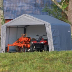 Abri De Jardin Démontable 13m² En Acier Et Polyéthylène Gris – Shelter Logic -Outdoor Soldes abri de jardin demontable 13m en acier et polyethylene gris shelter logic 2