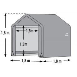 Abri De Jardin Démontable 3,24m² En Acier Et Polyéthylène Gris – Shelter Logic -Outdoor Soldes abri de jardin demontable 324m en acier et polyethylene gris shelter logic 4