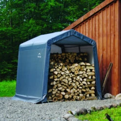 Abri De Jardin Démontable 5,76m² En Acier Et Polyéthylène Gris – Shelter Logic -Outdoor Soldes abri de jardin demontable 576m en acier et polyethylene gris shelter logic 4