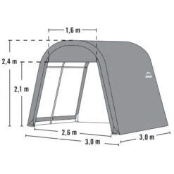Abri De Jardin Démontable 9m² à Toit Arrondi En Acier Et Polyéthylène Gris – Shelter Logic 11 Abri De Jardin Démontable 9m² à Toit Arrondi En Acier Et Polyéthylène Gris – Shelter Logic -Outdoor Soldes abri de jardin demontable 9m a toit arrondi en acier et polyethylene gris shelter logic 5