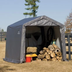 Abri De Jardin Démontable 9m² En Acier Et Polyéthylène Gris – Shelter Logic