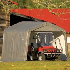 Abri De Jardin Démontable 9m² En Acier Et Polyéthylène Gris – Shelter Logic 10 Abri De Jardin Démontable 9m² En Acier Et Polyéthylène Gris – Shelter Logic -Outdoor Soldes abri de jardin demontable 9m en acier et polyethylene gris shelter logic 4