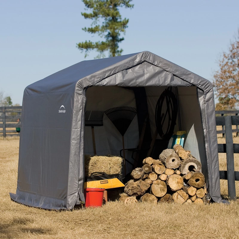 Abri De Jardin Démontable 9m² En Acier Et Polyéthylène Gris – Shelter Logic 1 Abri De Jardin Démontable 9m² En Acier Et Polyéthylène Gris – Shelter Logic