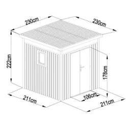 Abri De Jardin En Acier Galvanisé Kosto 5,29m² + Kit D'ancrage - X-Métal 11 Abri De Jardin En Acier Galvanisé Kosto 5,29m² + Kit D'ancrage - X-Métal -Outdoor Soldes abri de jardin en acier galvanise kosto 529m kit d ancrage x metal 5