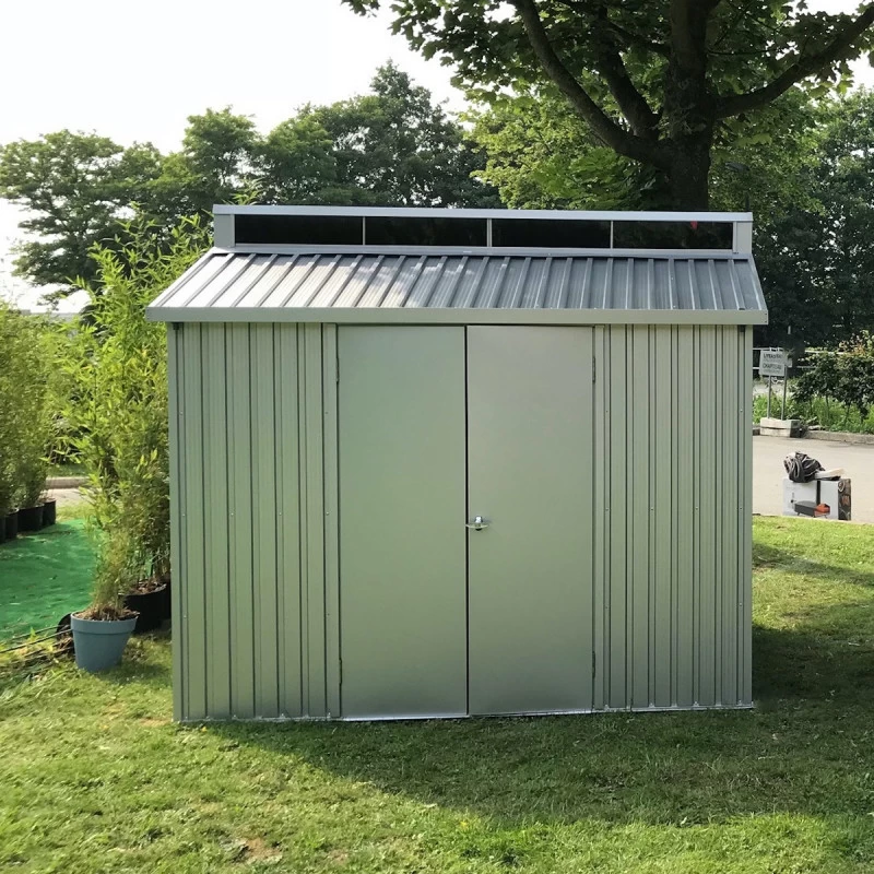 Abri De Jardin En Aluminium Gris Avec Puits De Lumière 4,33m² + Kit Fondation - DURAMAX 4 Abri De Jardin En Aluminium Gris Avec Puits De Lumière 4,33m² + Kit Fondation - DURAMAX – Image 4