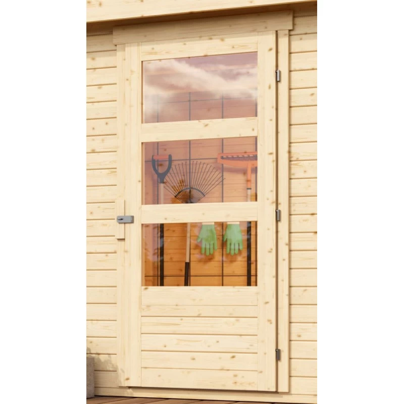 Abri De Jardin En Bois 5,25m² Avec Appentis De 1,50 M Freiburg 3 - Karibu 6 Abri De Jardin En Bois 5,25m² Avec Appentis De 1,50 M Freiburg 3 - Karibu – Image 6