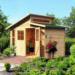 Abri De Jardin En Bois 6,55m² Avec Toit En Gradins - Grauburg 6 - Karibu