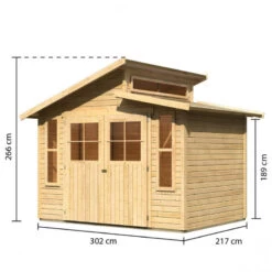 Abri De Jardin En Bois 6,55m² Avec Toit En Gradins - Grauburg 6 - Karibu -Outdoor Soldes abri de jardin en bois 655m avec toit en gradins grauburg 6 karibu 3