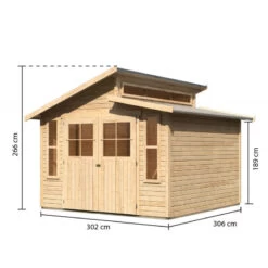 Abri De Jardin En Bois 9,24m² Avec Toit En Gradins - Grauburg 7 - Karibu -Outdoor Soldes abri de jardin en bois 924m avec toit en gradins grauburg 7 karibu 2