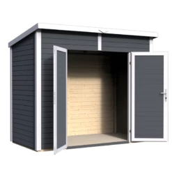 Abri De Jardin En Bois Anthracite 3,49m² Skur 2 + Plancher – Baltic -Outdoor Soldes abri de jardin en bois anthracite 349m skur 2 plancher baltic 2