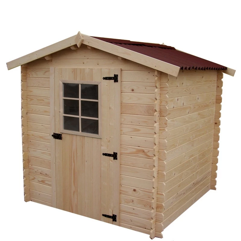 Abri De Jardin En Bois Brut 4,28m² Madriers 28mm - Habrita 1 Abri De Jardin En Bois Brut 4,28m² Madriers 28mm - Habrita