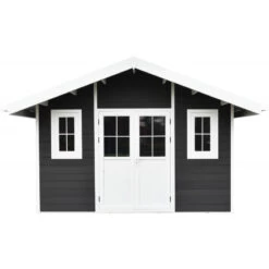 Abri De Jardin En Bois Composite 28mm Anthracite 10,71m² PREMIUM - Woodlife Garden -Outdoor Soldes abri de jardin en bois composite 28mm anthracite 1071m premium woodlife garden 2