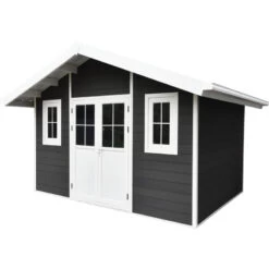 Abri De Jardin En Bois Composite 28mm Anthracite 10,71m² PREMIUM - Woodlife Garden
