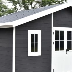 Abri De Jardin En Bois Composite 28mm Anthracite 19,22m² PREMIUM - Woodlife Garden -Outdoor Soldes abri de jardin en bois composite 28mm anthracite 1922m premium woodlife garden 4