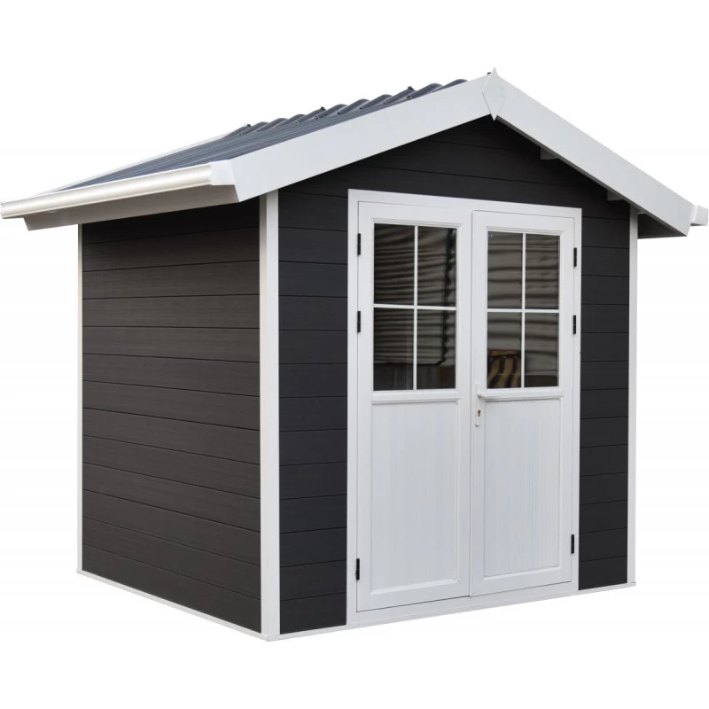 Abri De Jardin En Bois Composite 28mm Anthracite 4,77m² PREMIUM - Woodlife Garden 2 Abri De Jardin En Bois Composite 28mm Anthracite 4,77m² PREMIUM - Woodlife Garden – Image 2