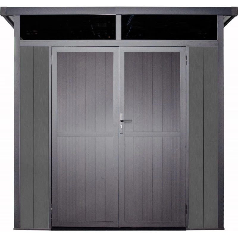 Abri De Jardin En Bois Composite 28mm Anthracite 5,28m² GORDON Skylight - Woodlife Garden 2 Abri De Jardin En Bois Composite 28mm Anthracite 5,28m² GORDON Skylight - Woodlife Garden – Image 2