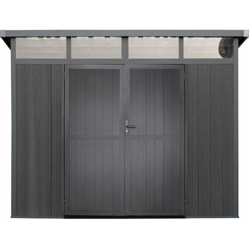 Abri De Jardin En Bois Composite 28mm Anthracite 6,69m² GORDON Skylight - Woodlife Garden 1 Abri De Jardin En Bois Composite 28mm Anthracite 6,69m² GORDON Skylight - Woodlife Garden