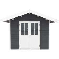 Abri De Jardin En Bois Composite 28mm Anthracite 7,78m² PREMIUM - Woodlife Garden -Outdoor Soldes abri de jardin en bois composite 28mm anthracite 778m premium woodlife garden 2